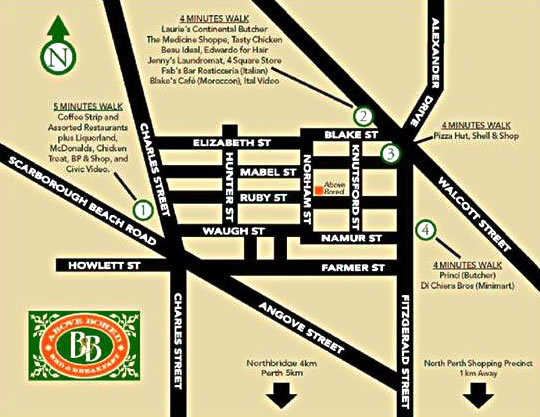 North Perth map