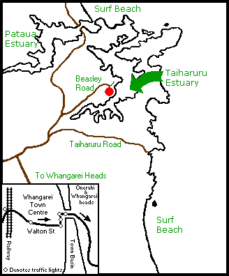 Taiharuru Estuary map